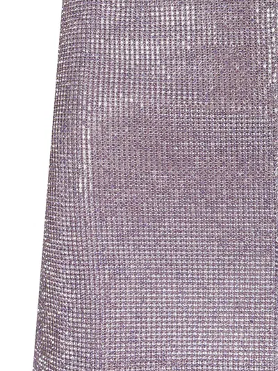 Self-portrait Self Portrait Embellished Fabric Mini Skirt In Purple