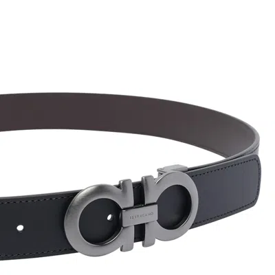 Ferragamo Adjustable And Reversible Gancini Belt