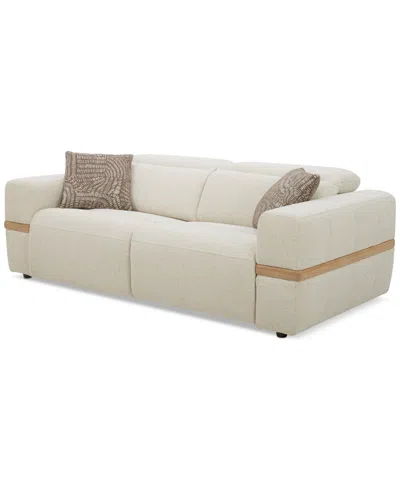 Macy's Nierling Fabric Power Motion Sofa With Power Headrest, Exclusively At  In Neutral