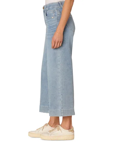 Democracy Womens Ab Solution Crop Wide Leg Jeans 0 24w In Blue