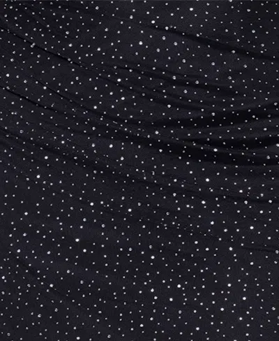 Betsy & Adam Women's Solid-color Studded Long Halter Dress In Black