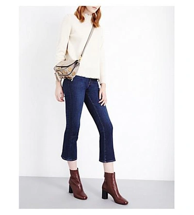 Shop J Brand Selena Bootcut Cropped Mid-rise Jeans In Mesmeric