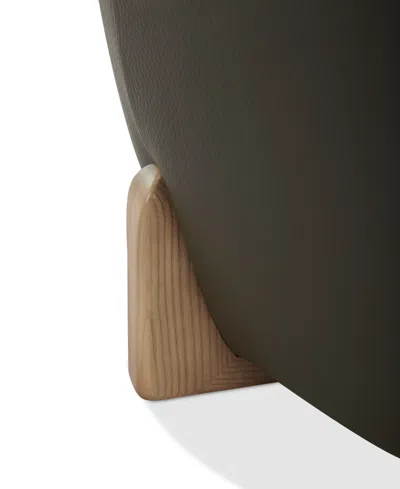 Macy's Nierling Leather Ottoman, Exclusively At  In Gray