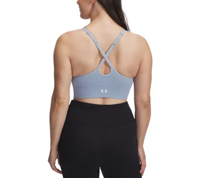 Under Armour Vanish Seamless Women's Low Sports Bra Harbor Blue In Blue