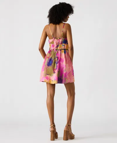 Steve Madden Women's Heather Printed Cotton Mini Dress In Multi