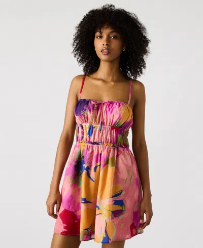 Steve Madden Women's Heather Printed Cotton Mini Dress In Multi
