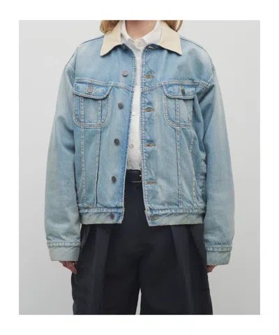 The Row Indigo Jorelle Denim Jacket In Blue