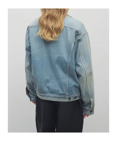 The Row Indigo Jorelle Denim Jacket In Blue