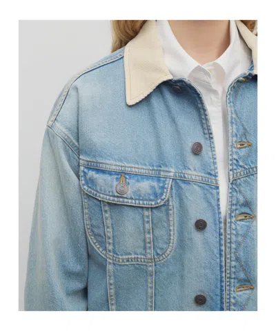 The Row Indigo Jorelle Denim Jacket In Blue