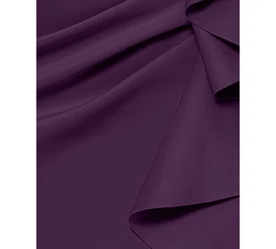 Xscape Scuba Off-the-shoulder Gown