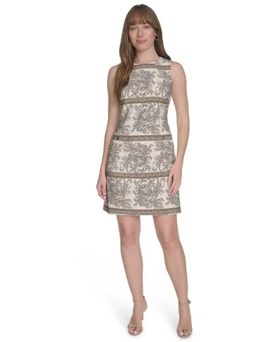 Tommy Hilfiger Sleeveless Shift Dress In Multi