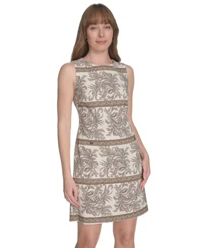 Tommy Hilfiger Sleeveless Shift Dress In Multi