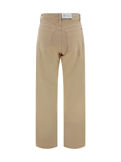 7 For All Mankind Tess Logo-patch Jeans In Brown