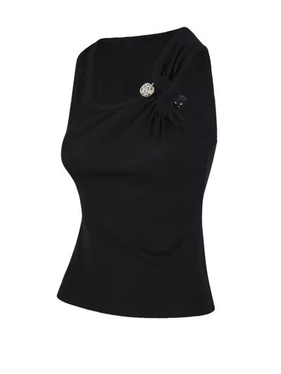 Christopher Esber Asymmetric Button-detail Tank Top