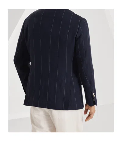 Brunello Cucinelli Single-breasted Blazer In Blue