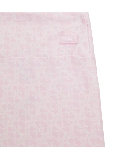 Guess Big Girl Printed Biker Shorts In Pink