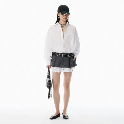 Alexander Wang Pre-styled Mini Shirt Dress In White