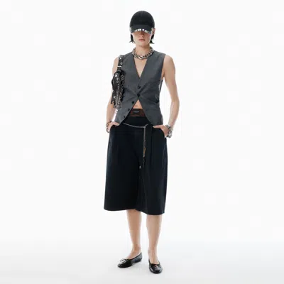 Alexander Wang Black Pre-styled Shorts With Hardware