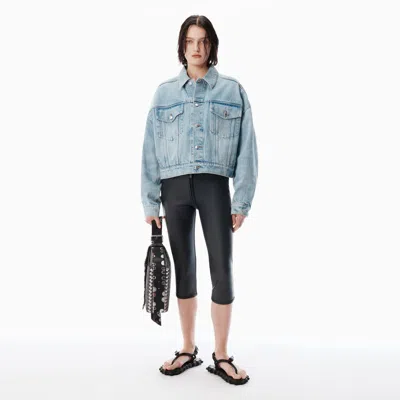 Alexander Wang Regen Indigo Denim Clip Trucker Jacket