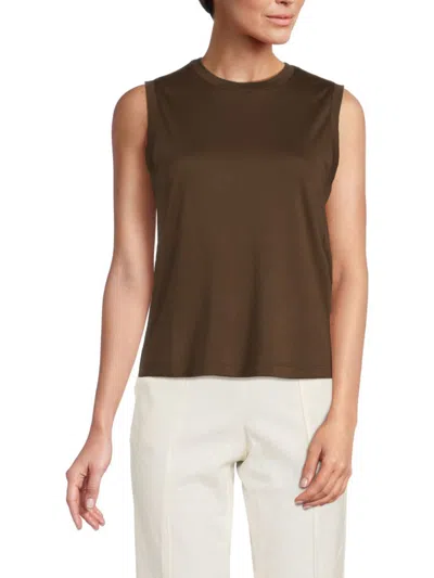 Vince Women's Pima Cotton Tank In Brown