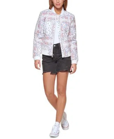 Levi's Levis Womens Diamond Quilted Casual Bomber Jacket Xs 4x
