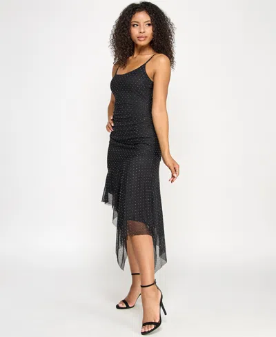 Katia Rae Juniors' Asymmetrical-hem Fit & Flare Dress