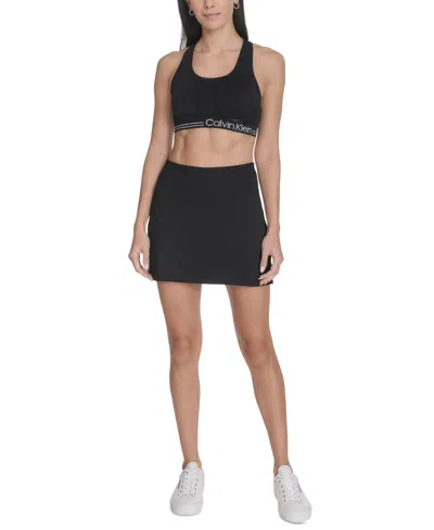 Calvin Klein Performance Women's A-line Side-vent Skort In Black
