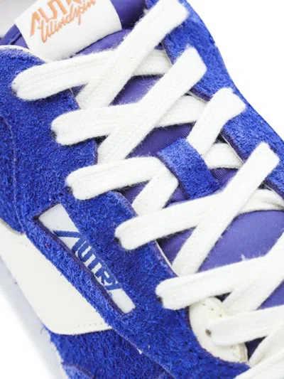 Autry Suede And Leather High Top Sneakers In Blue