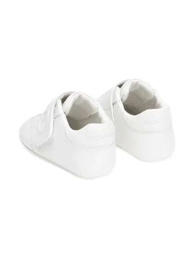 Dolce & Gabbana Leather Sneakers In White