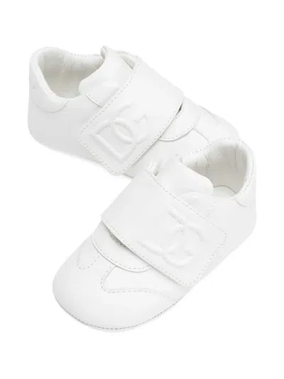 Dolce & Gabbana Leather Sneakers In White