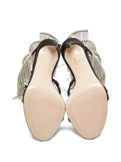 Pre-owned Le Silla  100mm Crystal-fringed Sandals