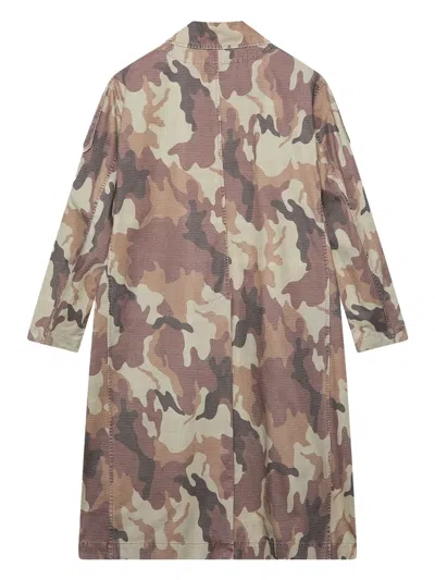 424 Camouflage-print Trench Coat In Multi