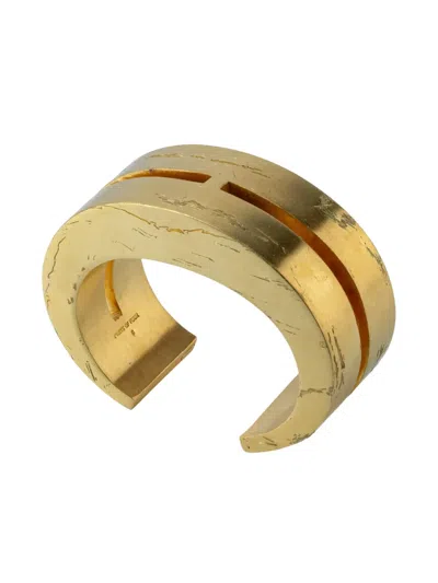 Parts Of Four Crescent Crevice Bracelet In Gold