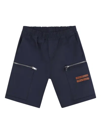 Givenchy Logo-appliqué Cargo Shorts In Blue