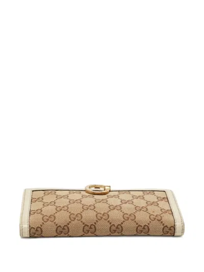 Pre-owned Gucci Leather Gg-supreme Wallet