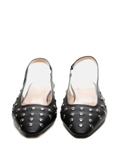 Poche Paris Studded Slingback Pumps