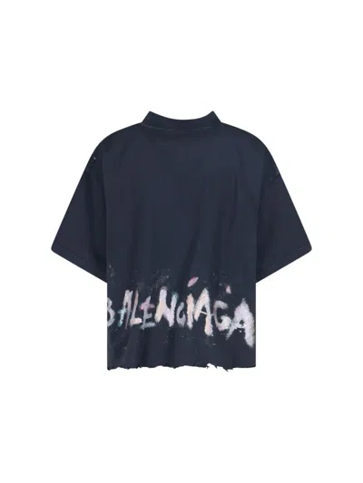 Balenciaga T-shirts And Polos In Black