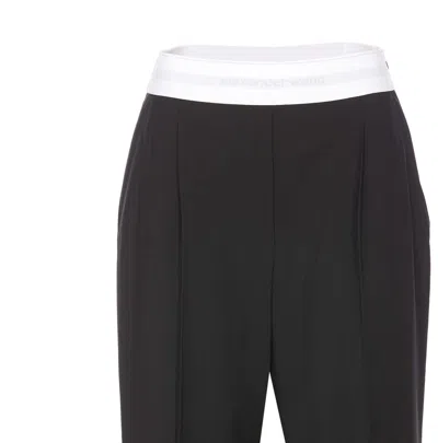 Alexander Wang High Waisted Pleated Pant With Logo Elastic Clothing