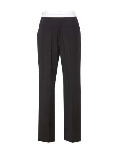 Alexander Wang High Waisted Pleated Pant With Logo Elastic Clothing