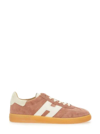 Hogan Low-top Sneakers Suede Finish In Brown