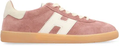 Hogan Low-top Sneakers Suede Finish In Brown
