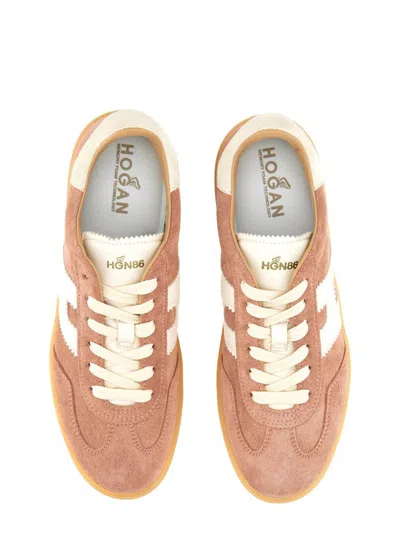 Hogan Low-top Sneakers Suede Finish In Brown