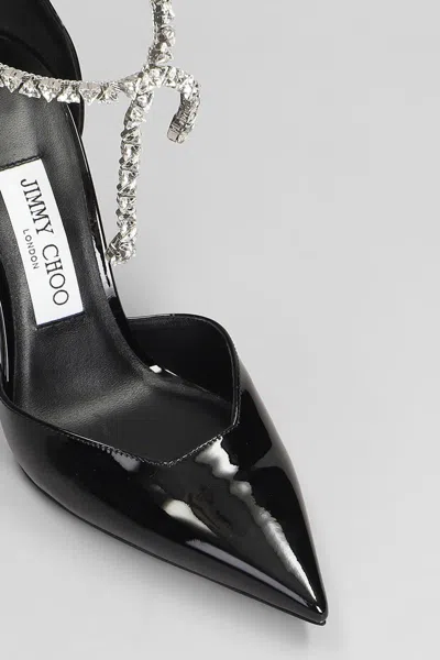Jimmy Choo Stevie 100 Crystal-embellished Pumps In Patent Leather