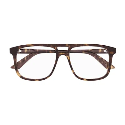 Gucci Gg1035o Linea Institutional Logo 002 Havana Glasses In Brown