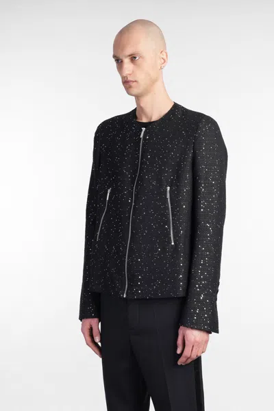 Sapio N 36 Casual Jacket In Black Cotton In Black