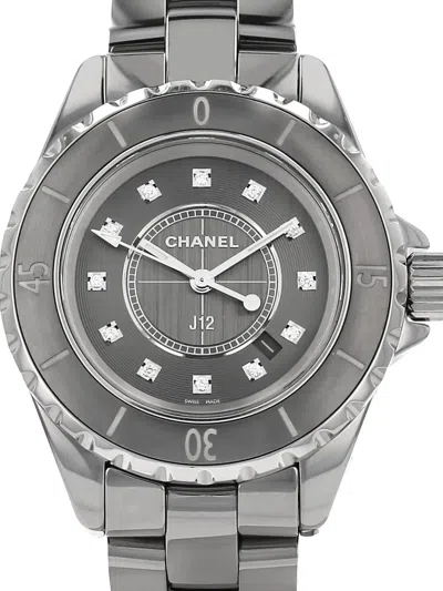 Pre-owned Chanel 2010s J12 Joaillerie 34mm In Gray