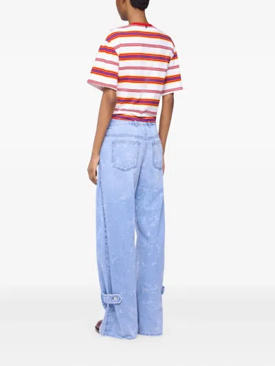 Rabanne Washed-effect Jeans In Blue