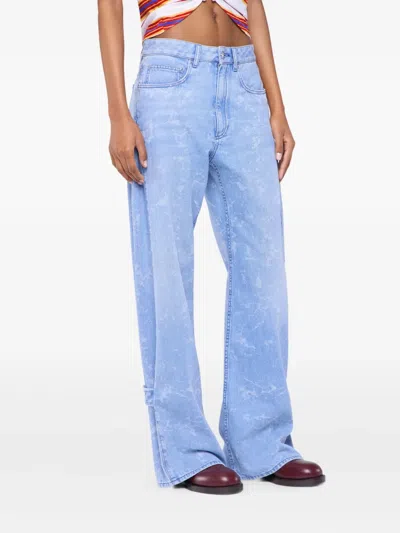 Rabanne Washed-effect Jeans In Blue