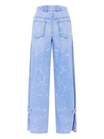 Rabanne Washed-effect Jeans In Blue