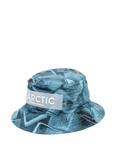 Emporio Armani Arctic-print Bucket Hat In Green